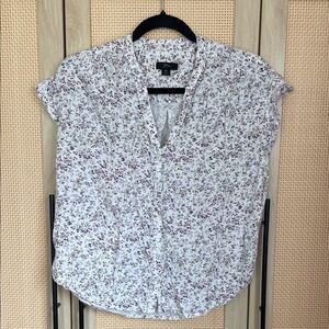 J crew floral blouse